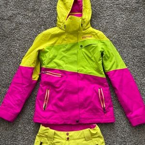 Girl’s Marmot ski jacket and pants set